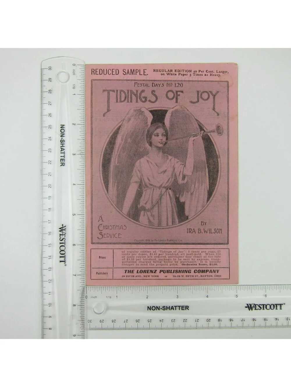 Sheet Music Christmas Service Sample Lorenz Publishing Co Dayton OH Antique 1909